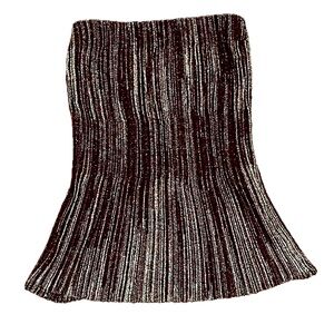 👚🍾 AX ARMANI EXCHANGE Y2K Glitter Tube Top Black Gold | Strapless Knit | Size M